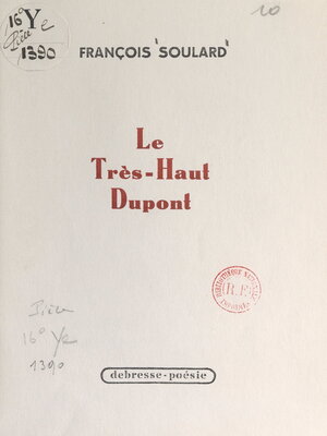 cover image of Le Très-Haut Dupont